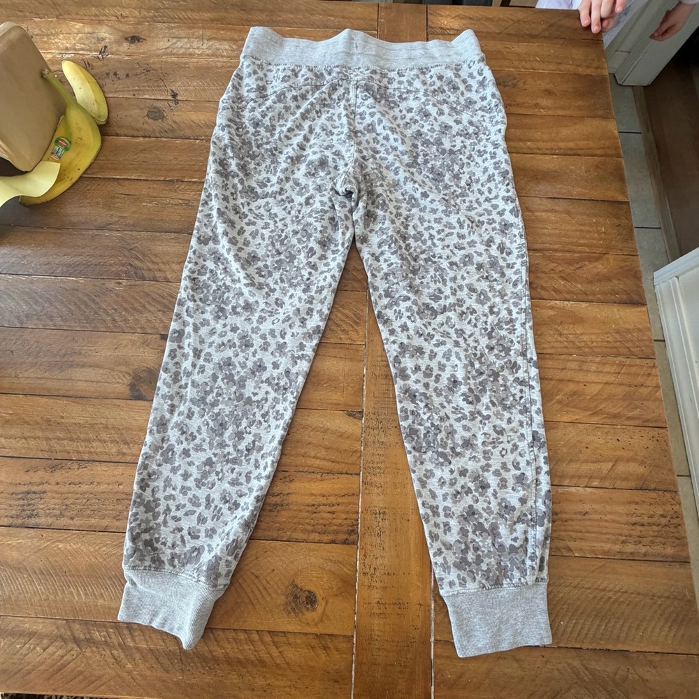 Athleta Light Gray Leopard Print Joggers - Picture 9 of 9